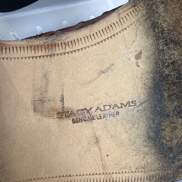 (TO) Stacy Adams Exotic 24228 Dark Brown Ostrich Print Leather Size 11 M main image 5